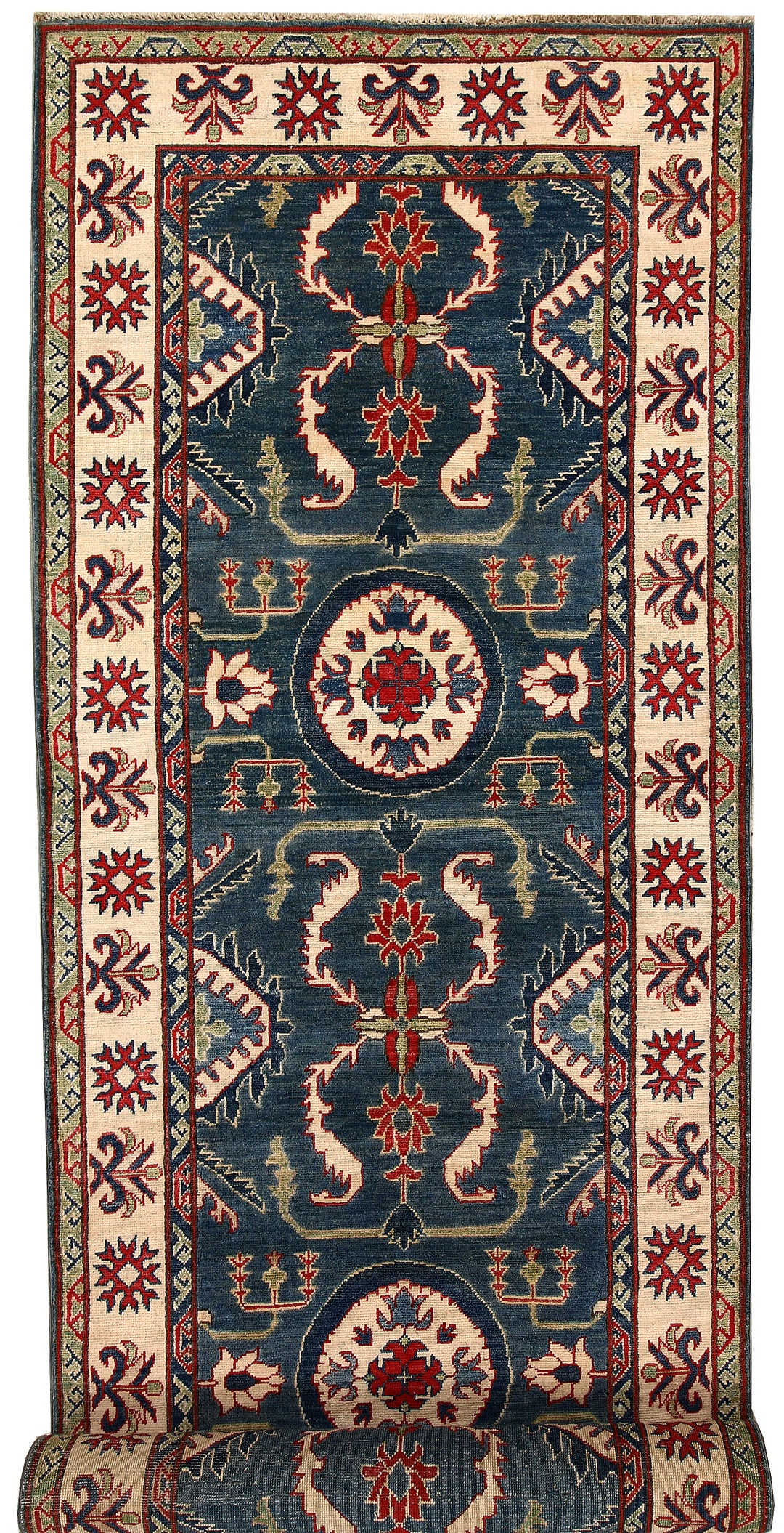 Slate Grey Kazak 3' 10 x 14' 1 - No. 68164 - ALRUG Rug Store