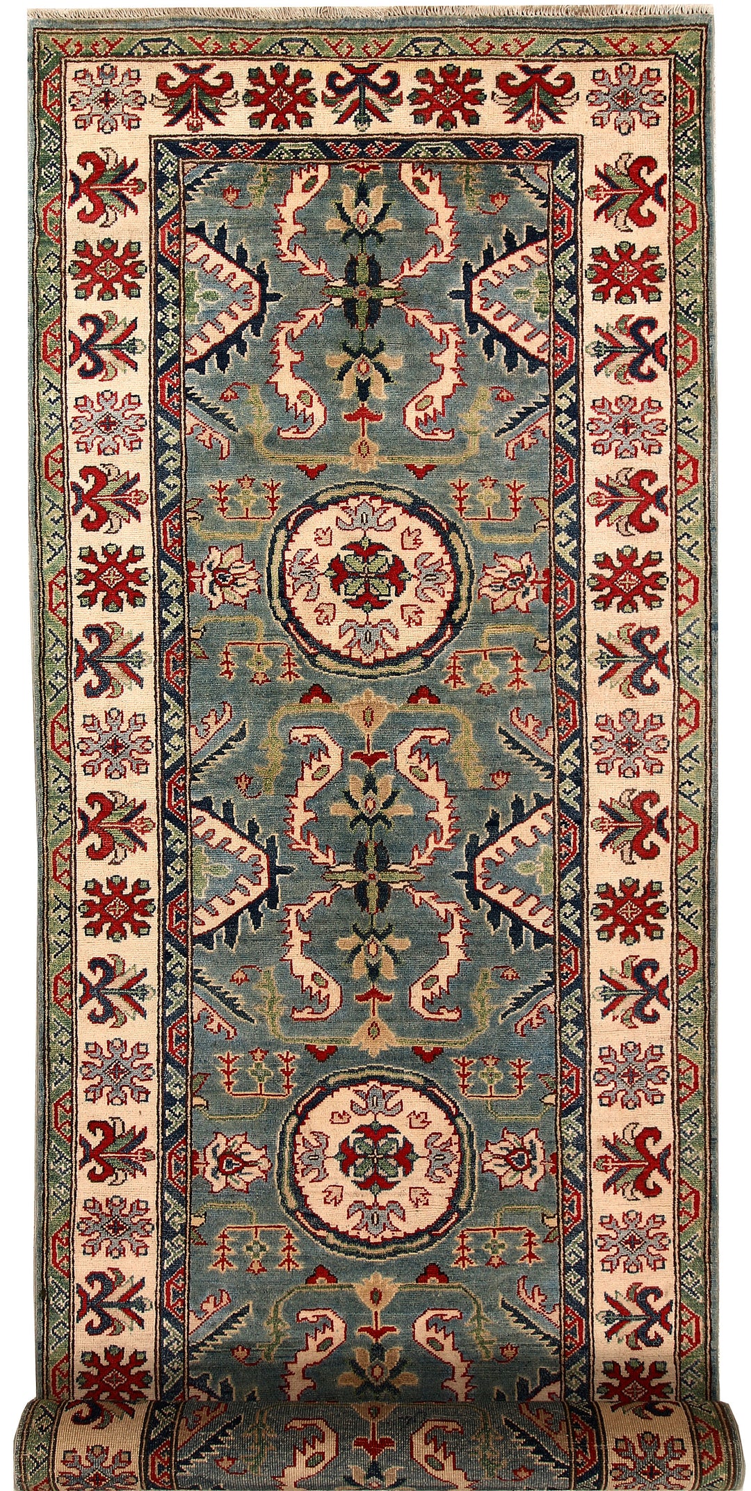 Grey Kazak 3' 10 x 12' 7 - No. 68168 - ALRUG Rug Store