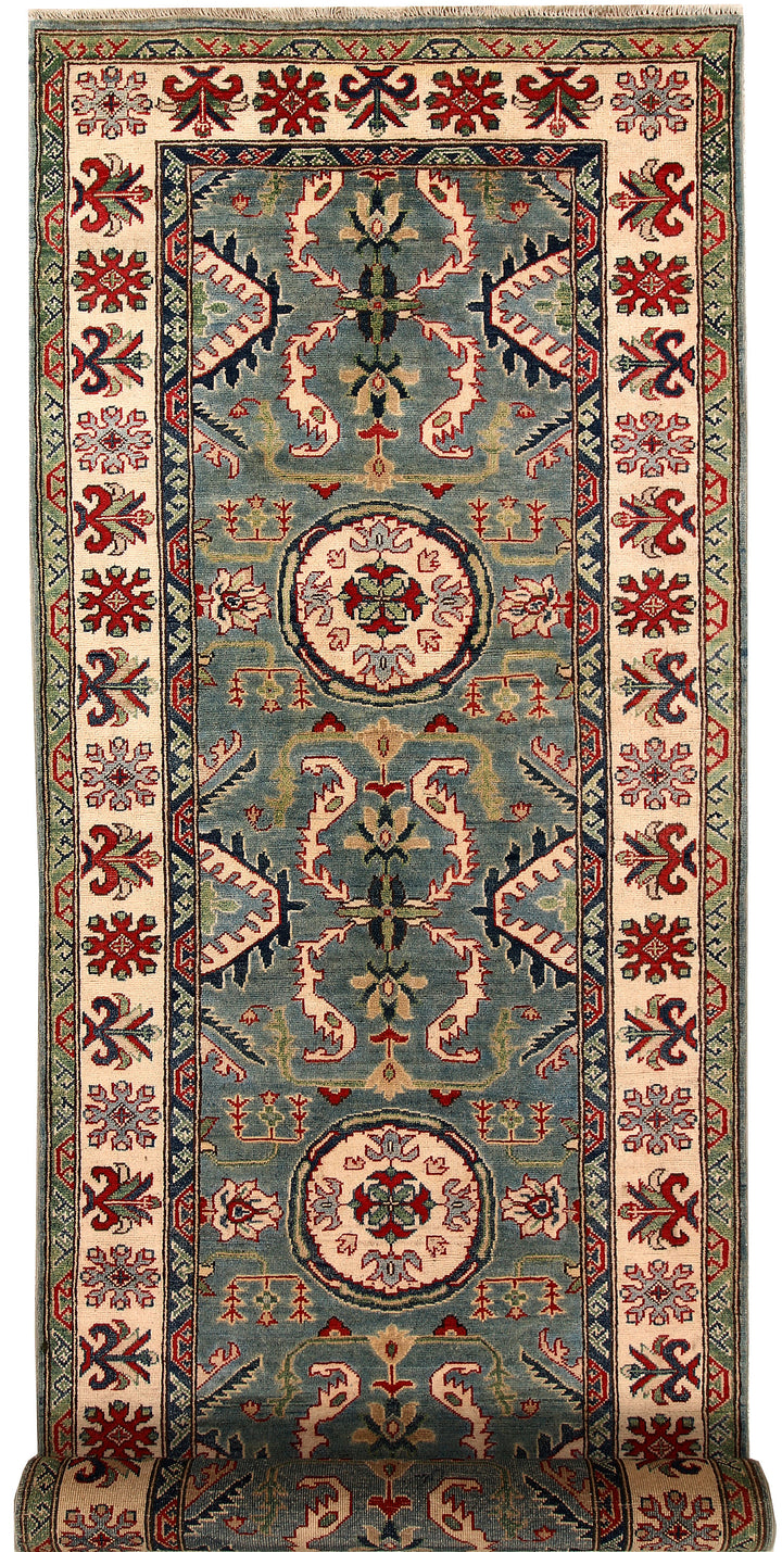 Grey Kazak 3' 10 x 12' 7 - No. 68168 - ALRUG Rug Store