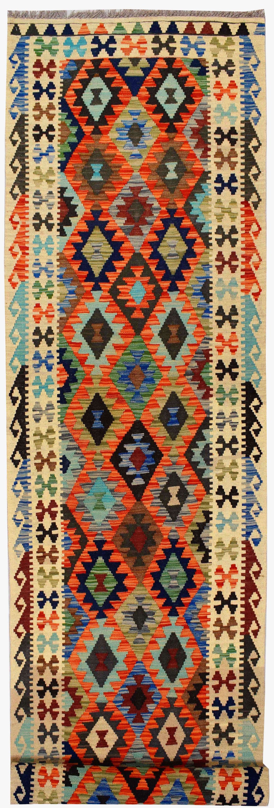 Multi Colored Kilim 2' 9 x 13' 1 - No. 68169 - ALRUG Rug Store