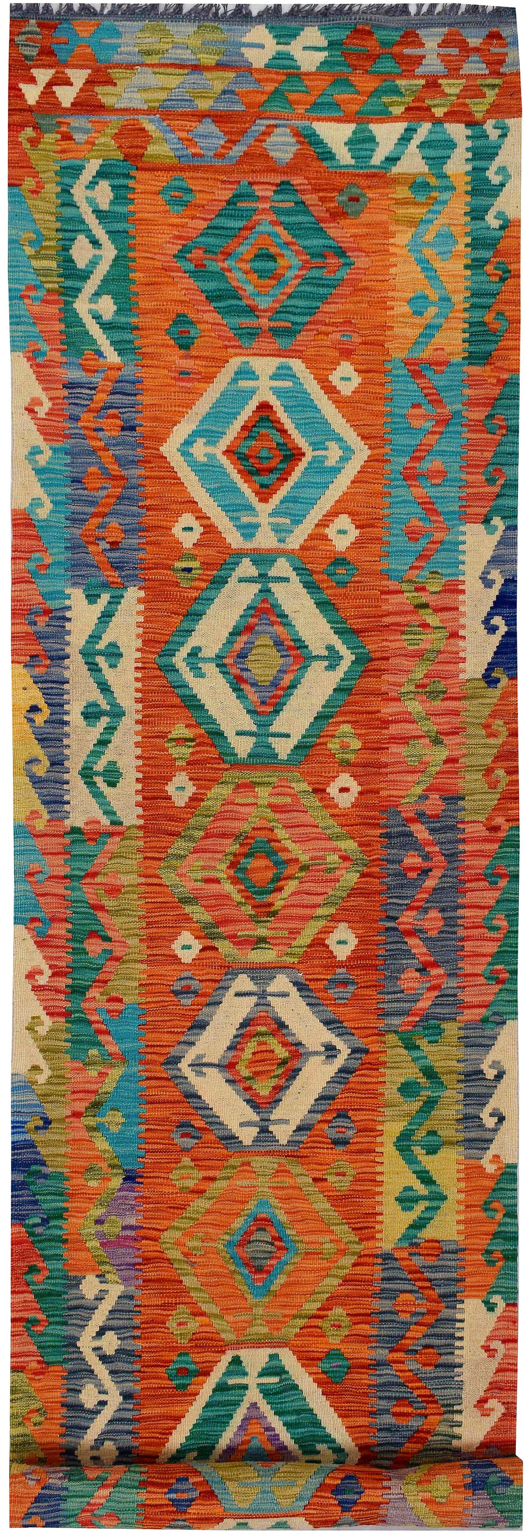 Multi Colored Kilim 2' 9 x 12' 10 - No. 68172 - ALRUG Rug Store