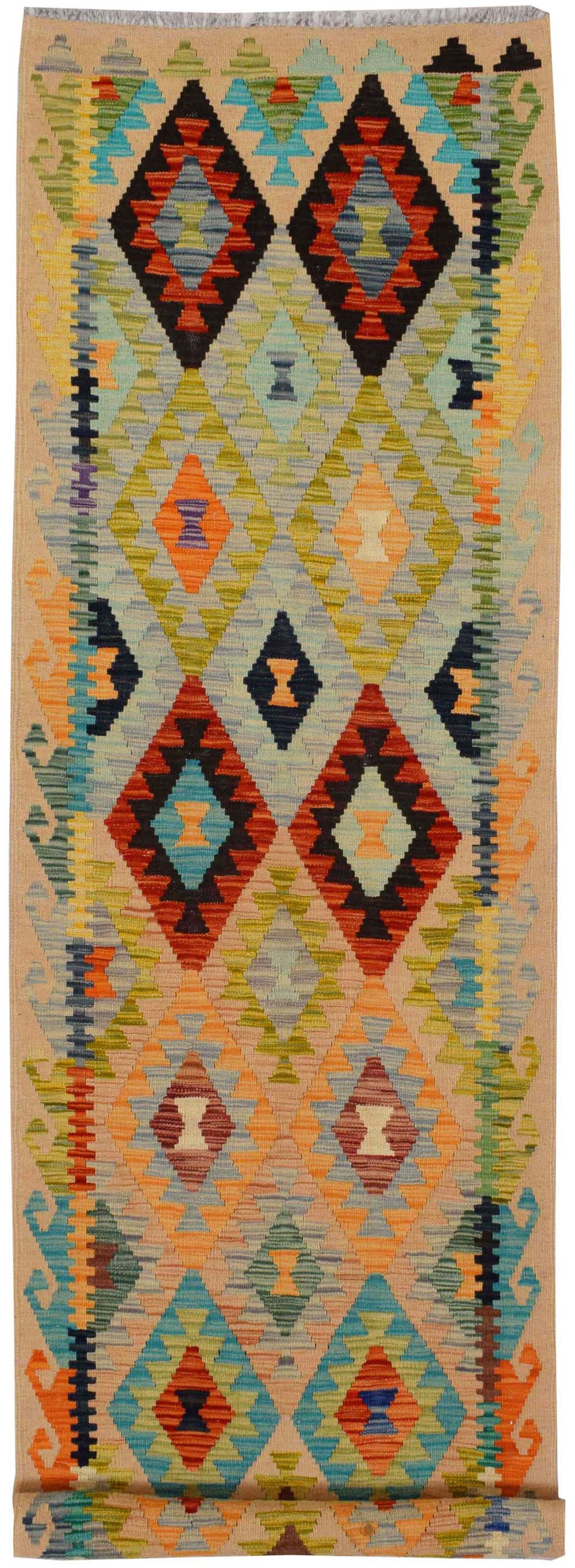 Multi Colored Kilim 2' 9 x 9' 7 - No. 68183 - ALRUG Rug Store