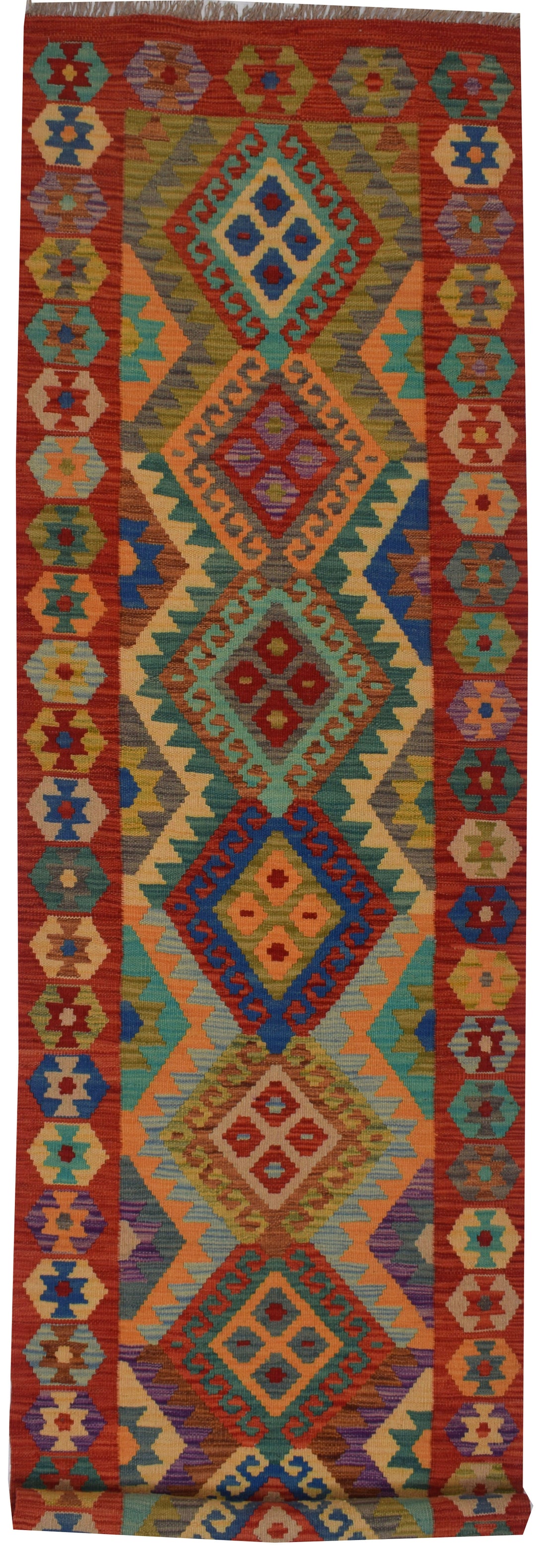 Multi Colored Kilim 2' 7 x 9' 6 - No. 68184 - ALRUG Rug Store