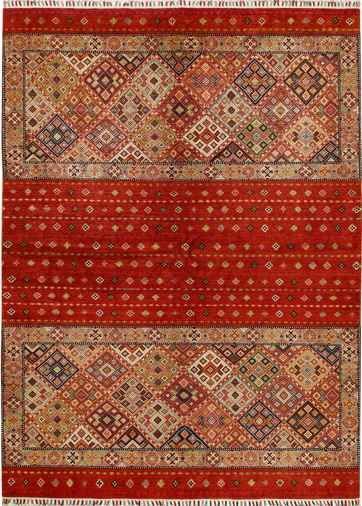 Multi Colored Kazak 6' 8 x 9' - No. 68185 - ALRUG Rug Store