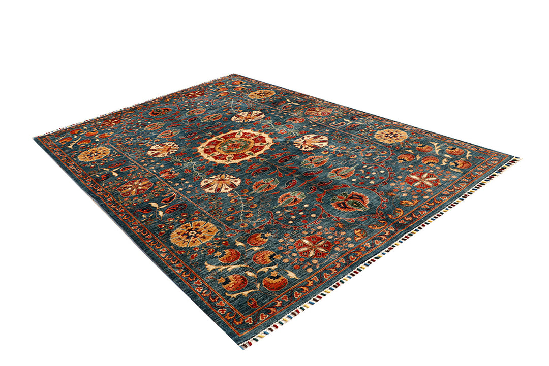 Multi Colored Kazak 6' 8 x 9' 5 - No. 68186 - ALRUG Rug Store