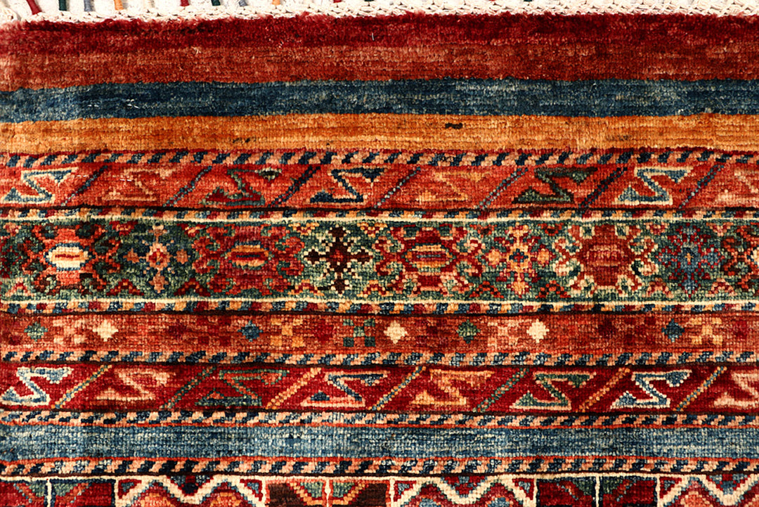 Multi Colored Kazak 7' x 10' 4 - No. 68188 - ALRUG Rug Store