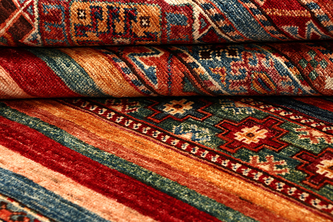 Multi Colored Kazak 7' x 10' 4 - No. 68188 - ALRUG Rug Store