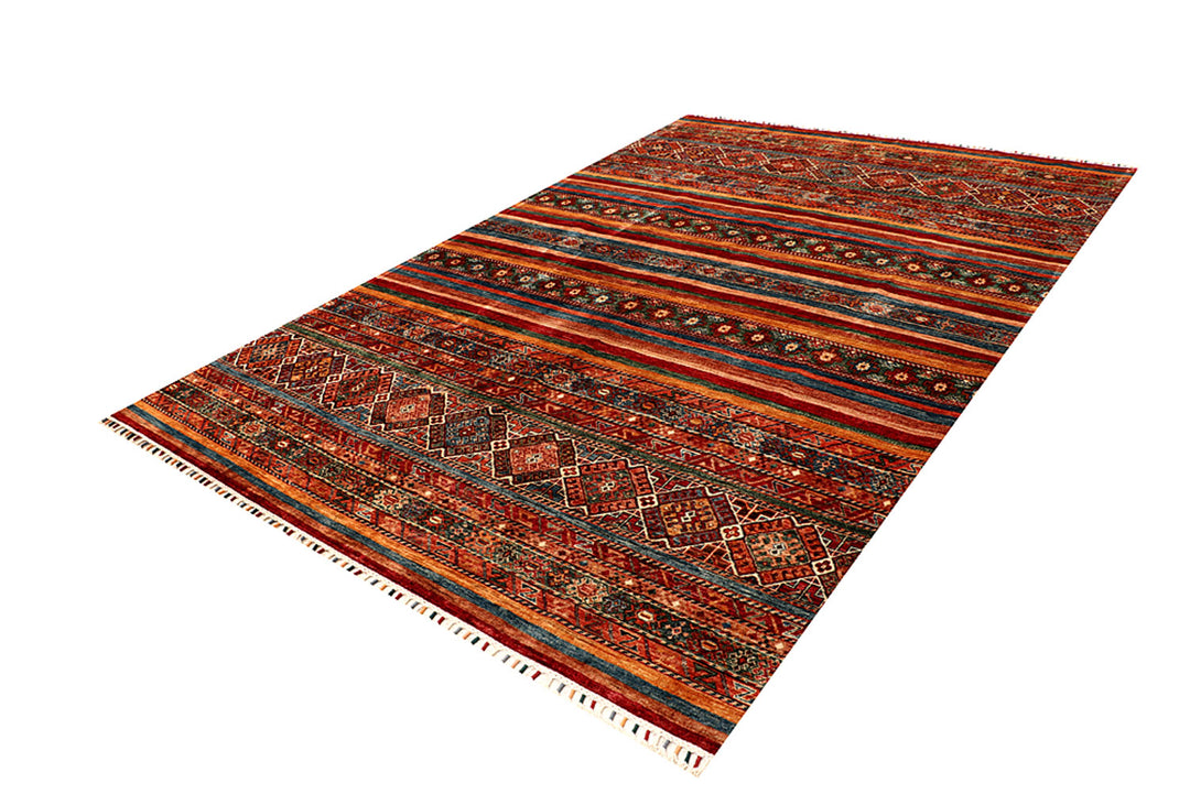 Multi Colored Kazak 7' x 10' 4 - No. 68188 - ALRUG Rug Store
