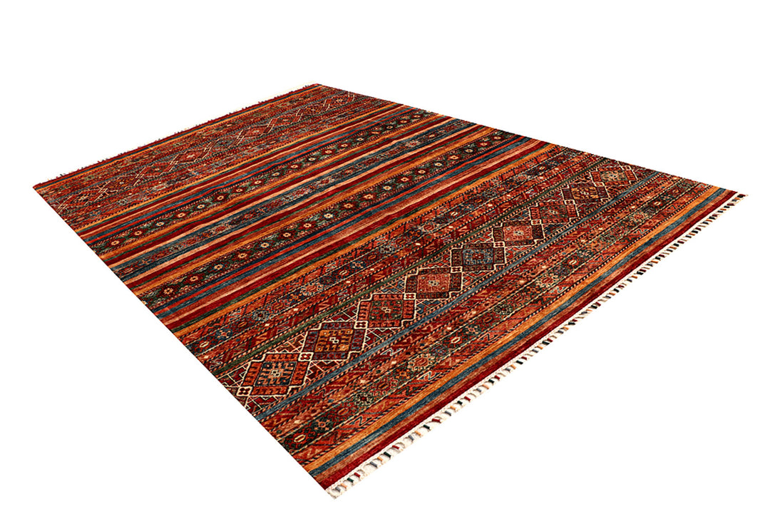 Multi Colored Kazak 7' x 10' 4 - No. 68188 - ALRUG Rug Store
