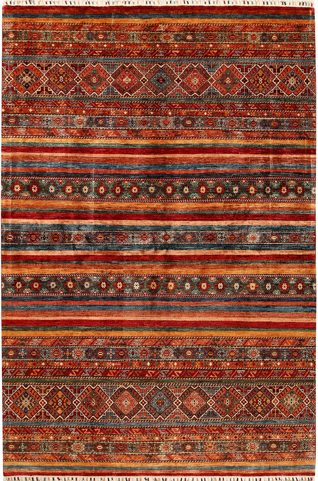 Multi Colored Kazak 7' x 10' 4 - No. 68188 - ALRUG Rug Store