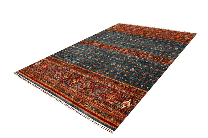 Multi Colored Kazak 6' 11 x 10' - No. 68189 - ALRUG Rug Store