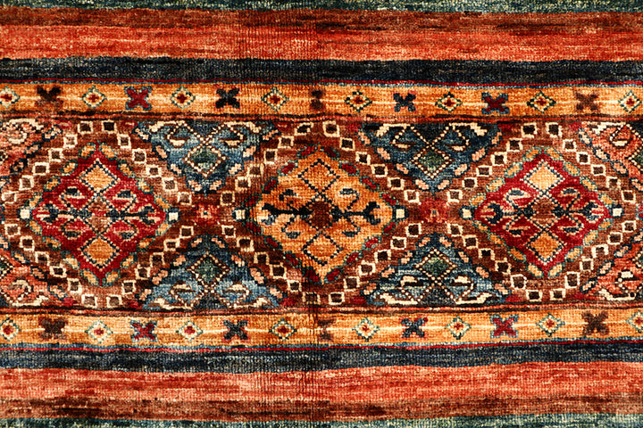 Multi Colored Kazak 7' x 10' 1 - No. 68190 - ALRUG Rug Store