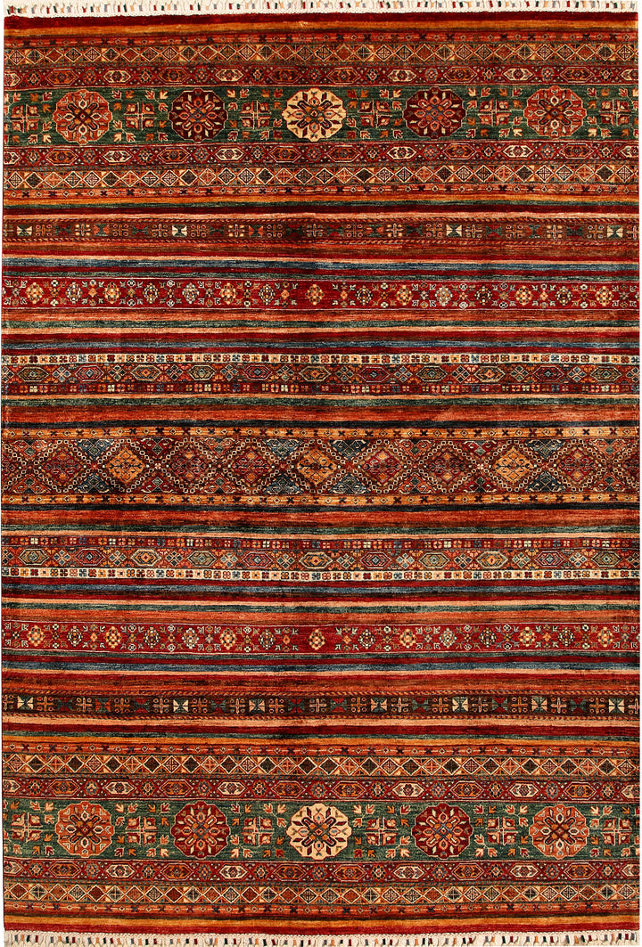 Multi Colored Kazak 7' x 10' 1 - No. 68190 - ALRUG Rug Store