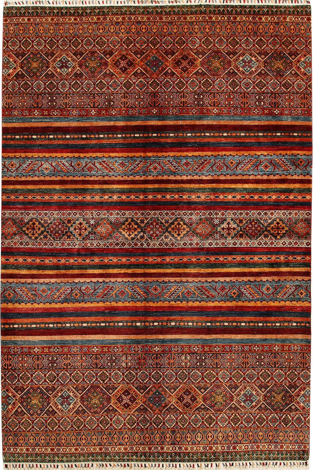 Multi Colored Kazak 6' 8 x 9' 10 - No. 68191 - ALRUG Rug Store