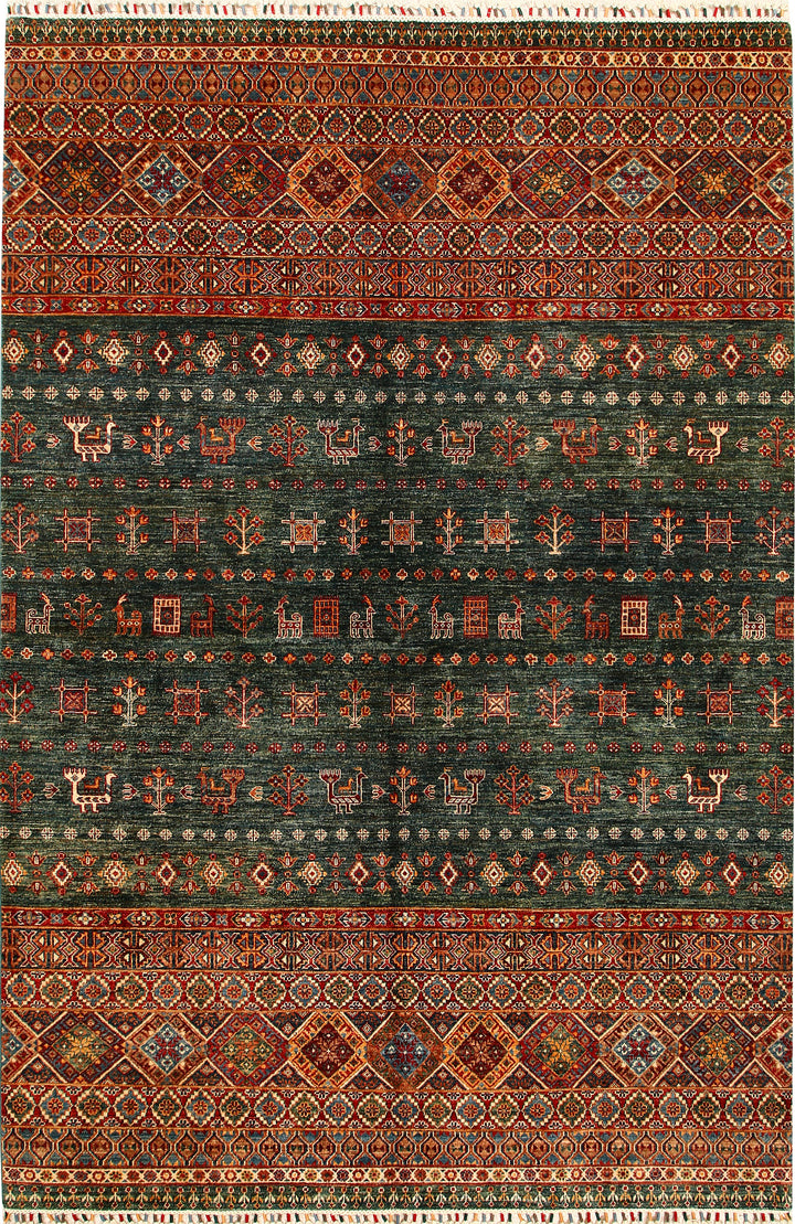 Multi Colored Kazak 6' 7 x 9' 9 - No. 68192 - ALRUG Rug Store