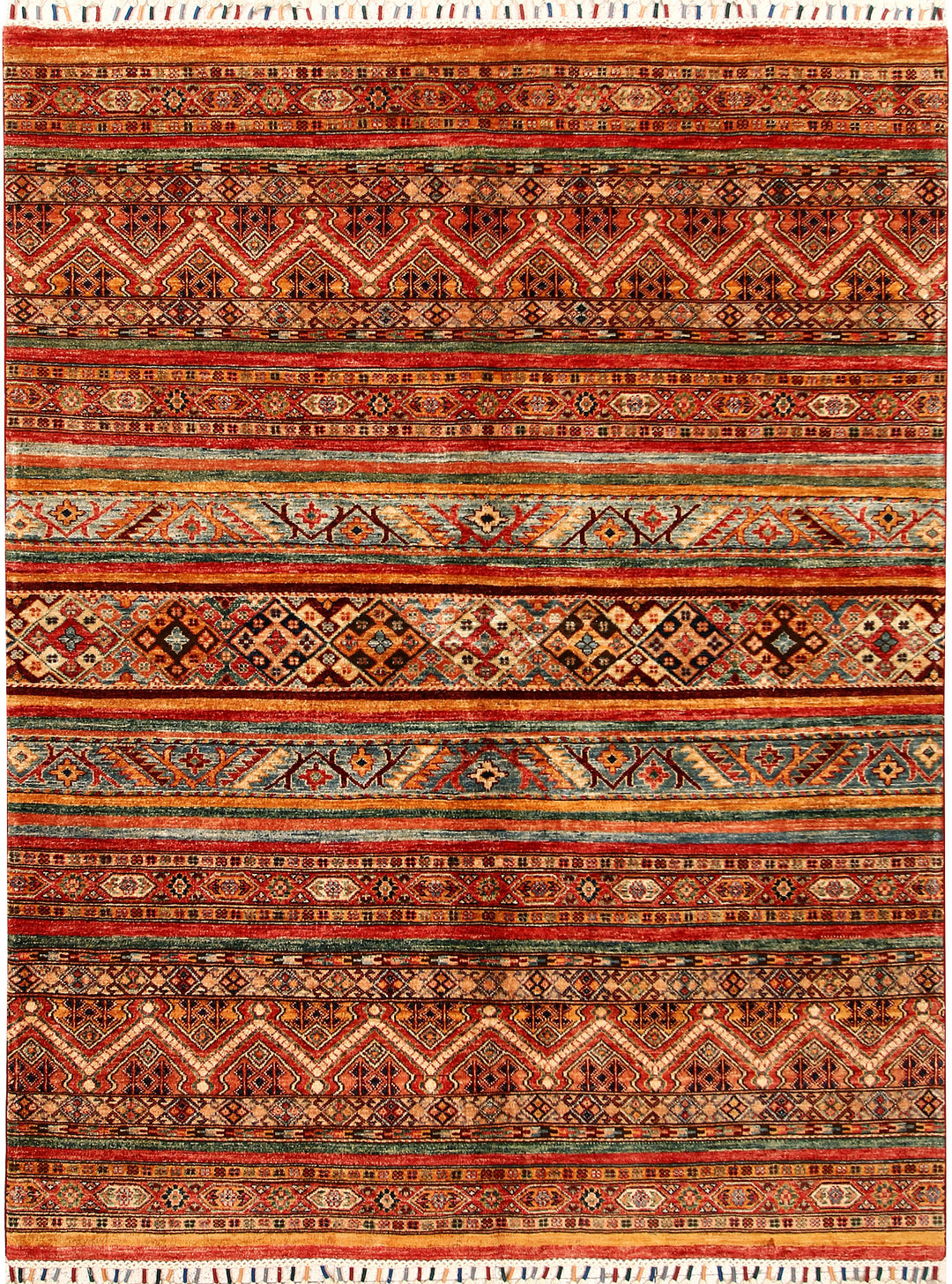 Multi Colored Kazak 5' 9 x 7' 7 - No. 68197 - ALRUG Rug Store