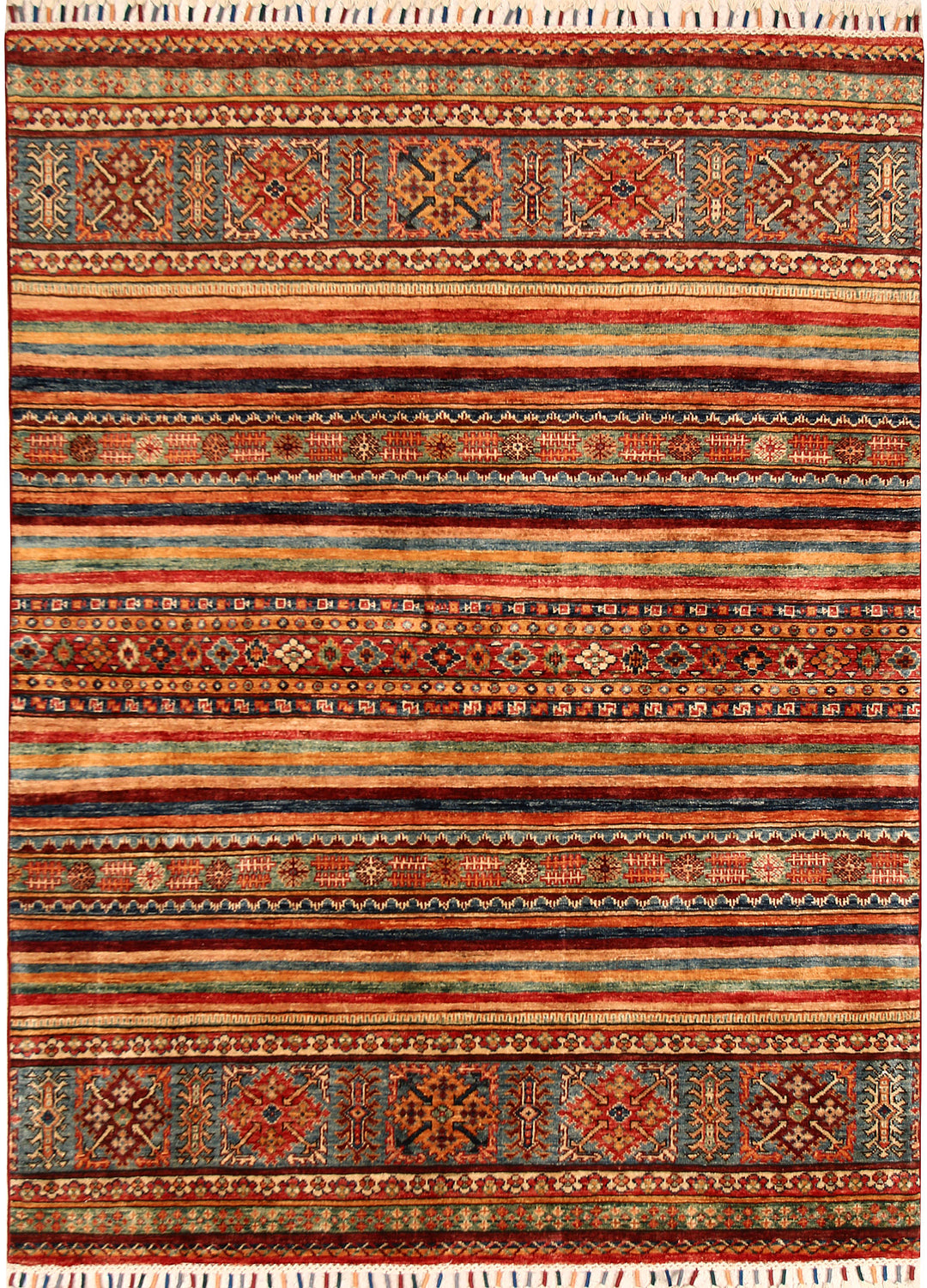 Multi Colored Kazak 4' 11 x 6' 8 - No. 68199 - ALRUG Rug Store