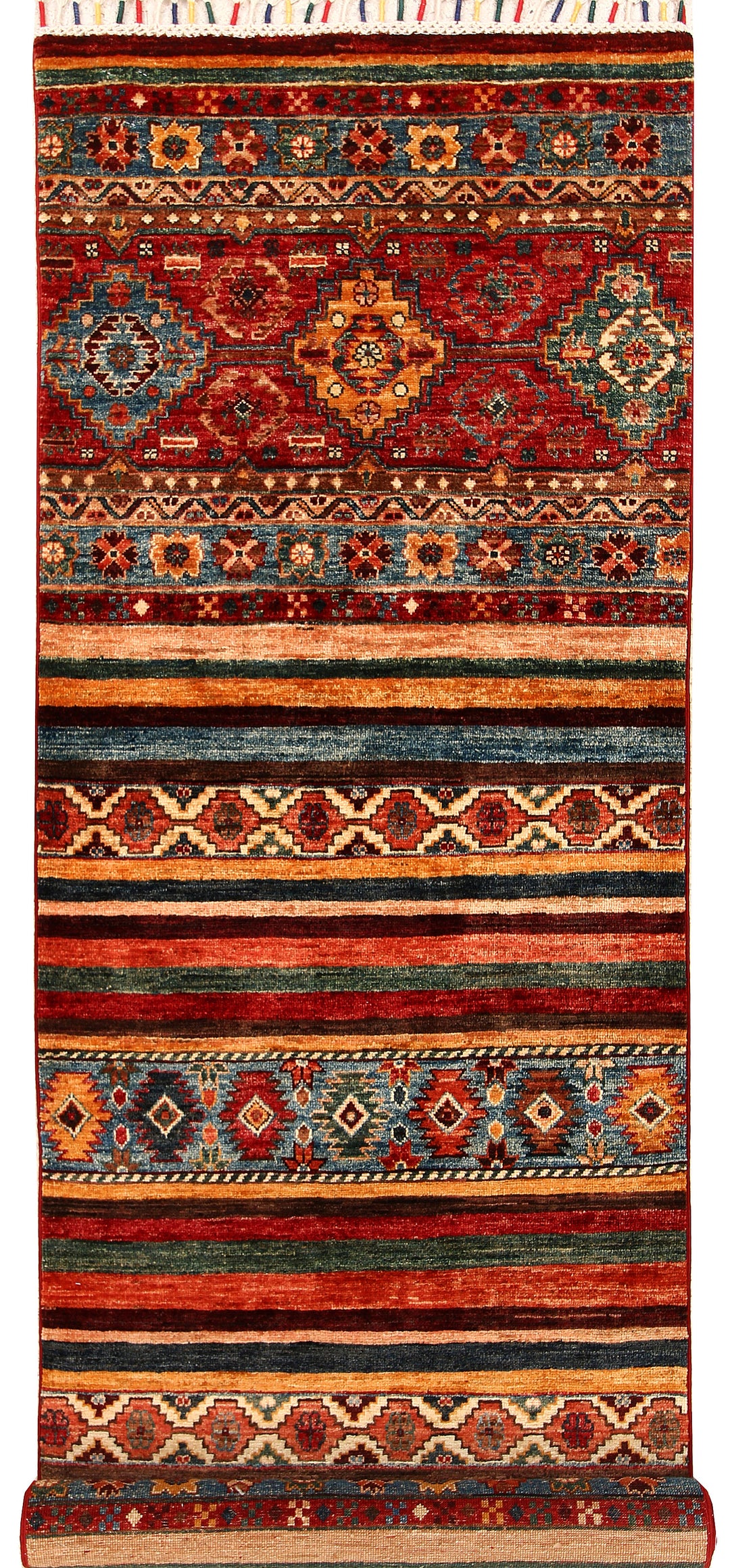 Multi Colored Kazak 2' 7 x 9' - No. 68202 - ALRUG Rug Store