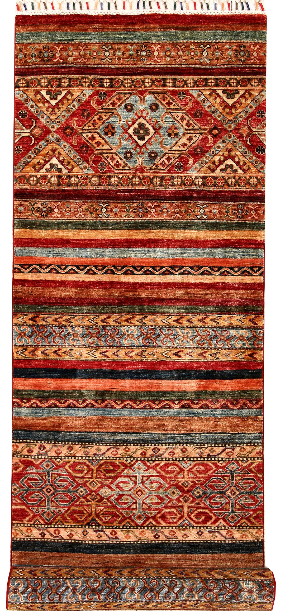 Multi Colored Kazak 2' 8 x 9' 8 - No. 68203 - ALRUG Rug Store