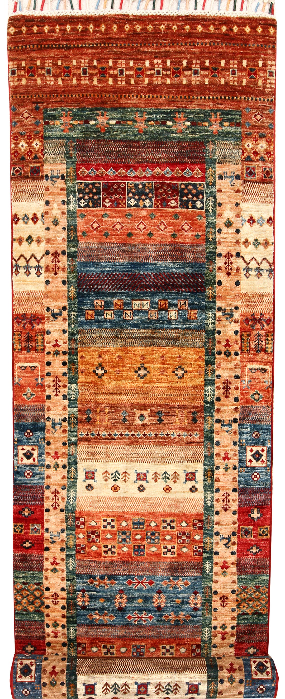 Multi Colored Kazak 2' 7 x 10' 10 - No. 68206 - ALRUG Rug Store