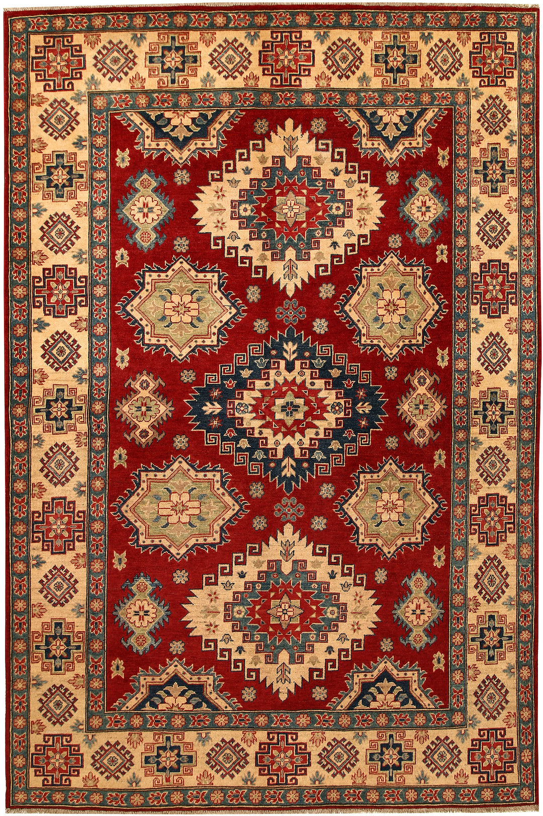 Firebrick Kazak 6' 7 x 9' 11 - No. 68233 - ALRUG Rug Store