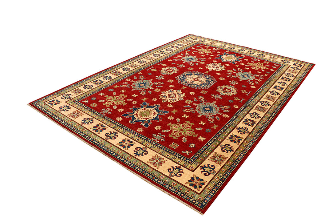 Firebrick Kazak 6' 7 x 9' 5 - No. 68235 - ALRUG Rug Store