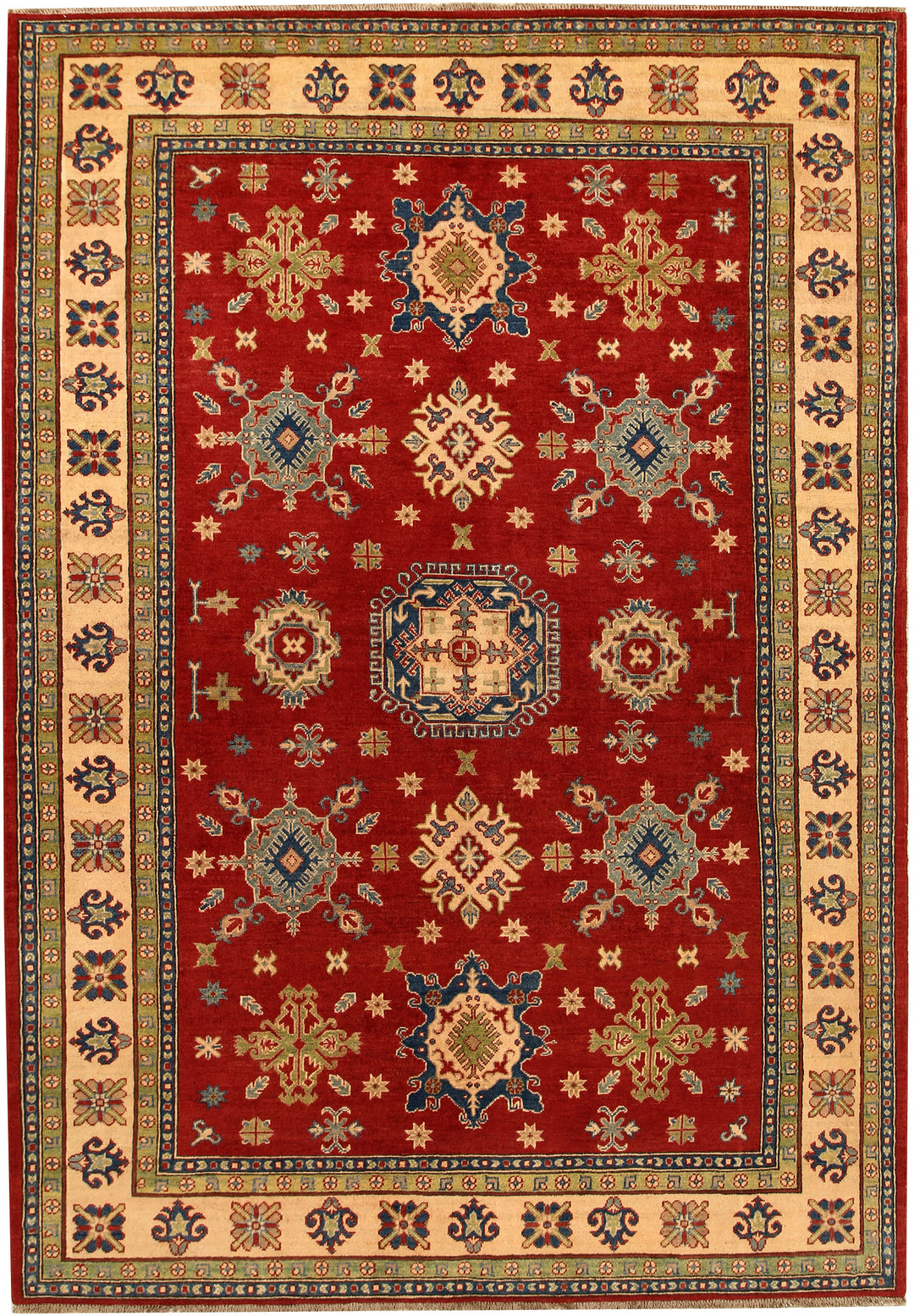 Firebrick Kazak 6' 7 x 9' 5 - No. 68235 - ALRUG Rug Store