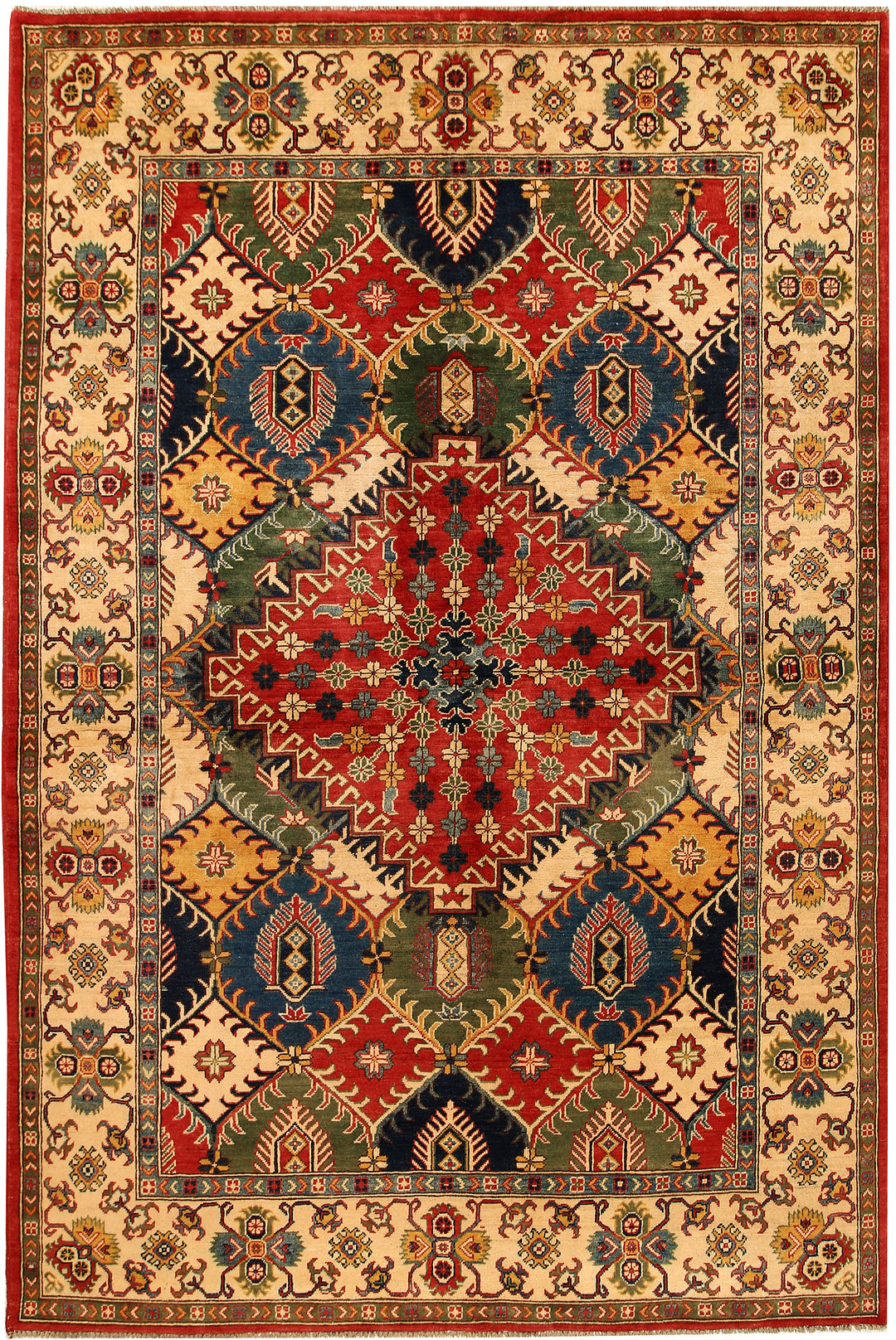 Multi Colored Kazak 6' 5 x 9' 9 - No. 68237 - ALRUG Rug Store