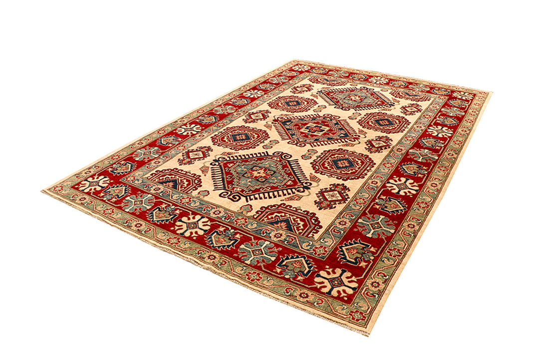 Navajo White Kazak 6' 8 x 9' 9 - No. 68239 - ALRUG Rug Store