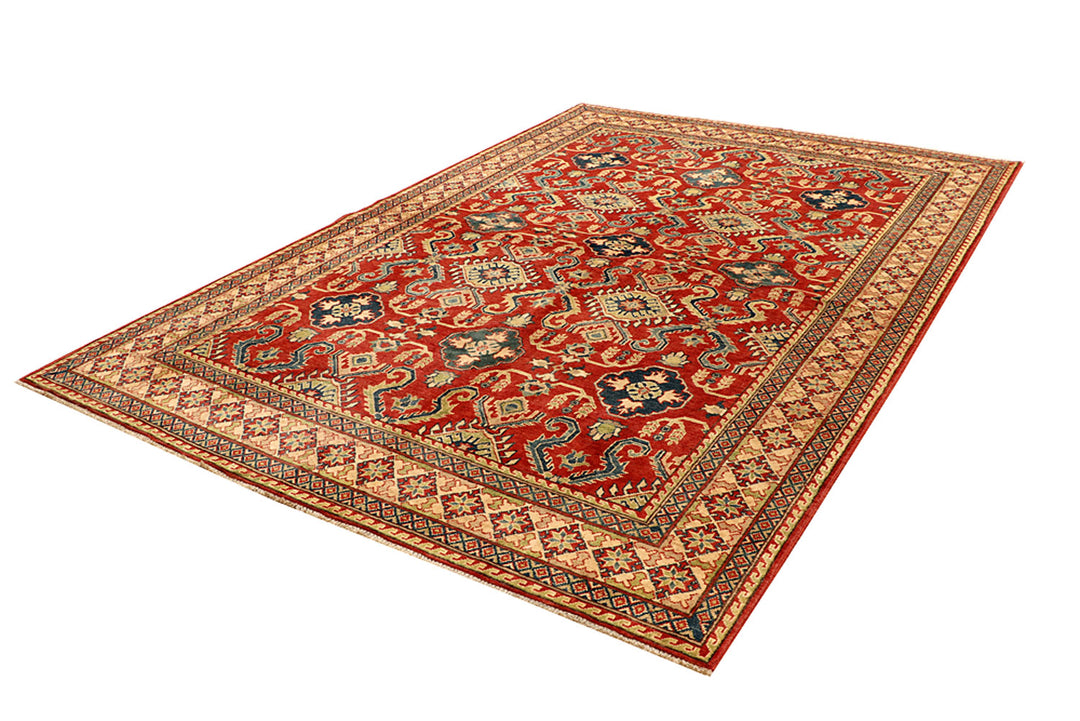 Tomato Kazak 6' 7 x 9' 9 - No. 68242 - ALRUG Rug Store