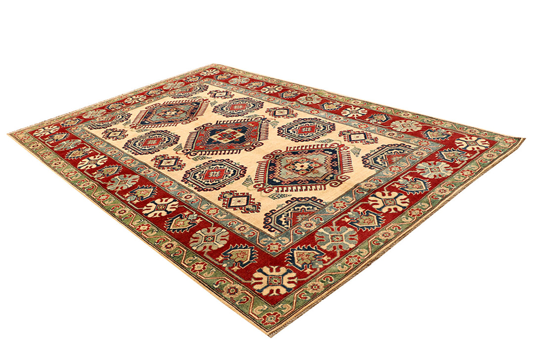 Navajo White Kazak 6' 7 x 9' 8 - No. 68243 - ALRUG Rug Store