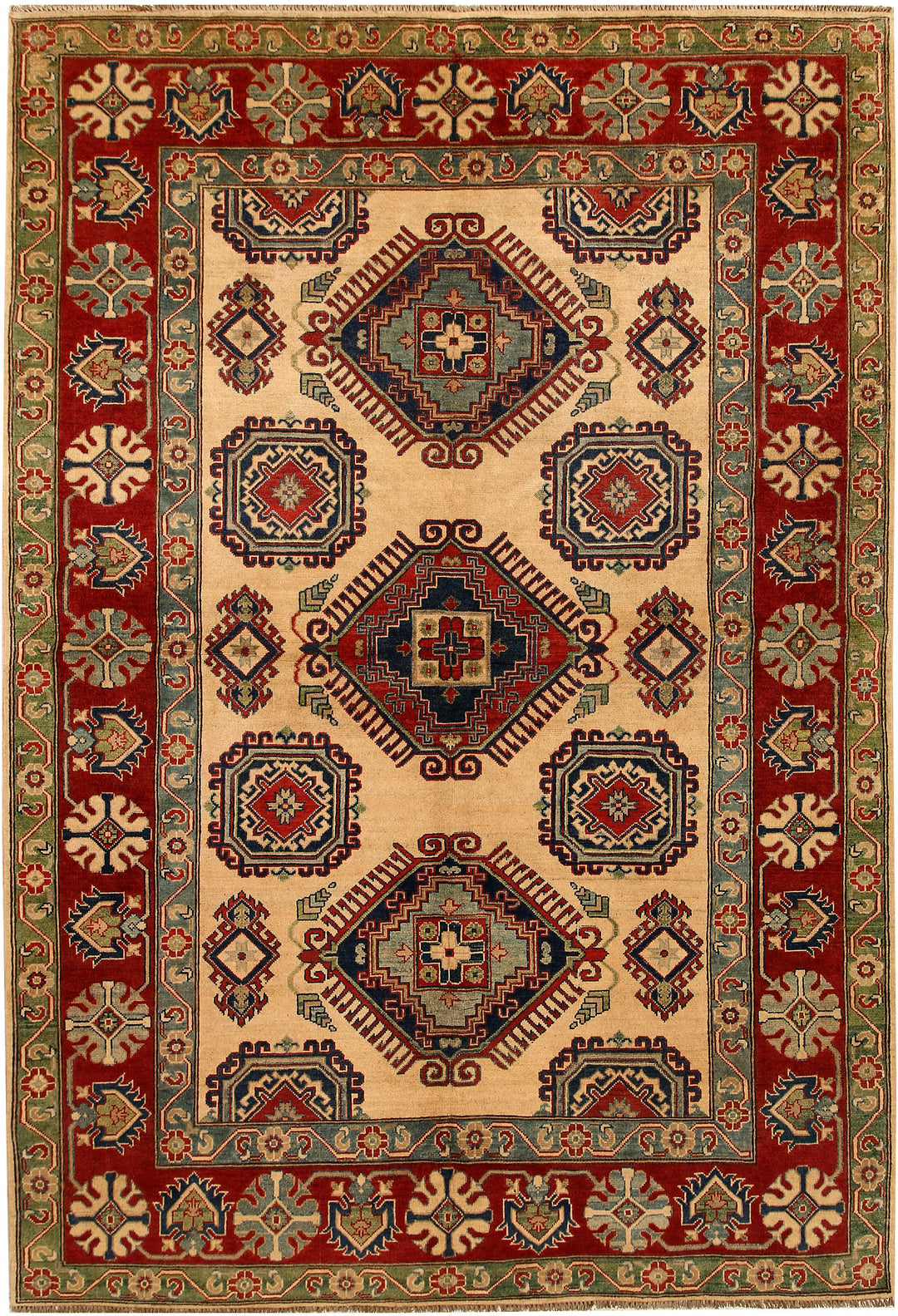Navajo White Kazak 6' 7 x 9' 8 - No. 68243 - ALRUG Rug Store