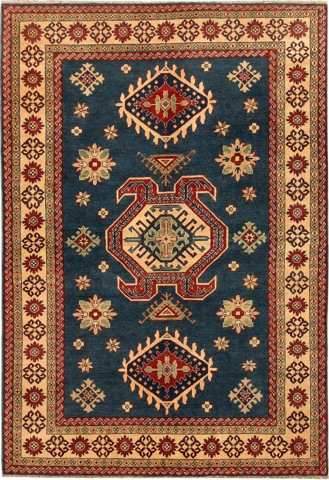 Steel Blue Kazak 6' 6 x 9' 7 - No. 68244 - ALRUG Rug Store