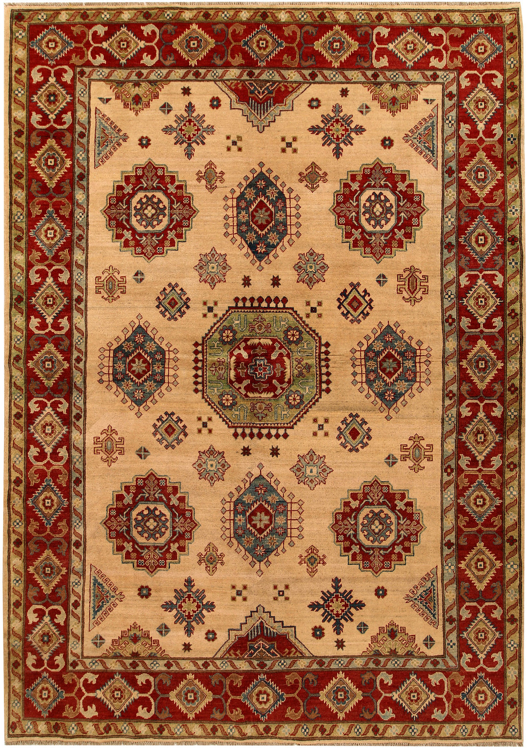 Navajo White Kazak 6' 9 x 9' 7 - No. 68246 - ALRUG Rug Store