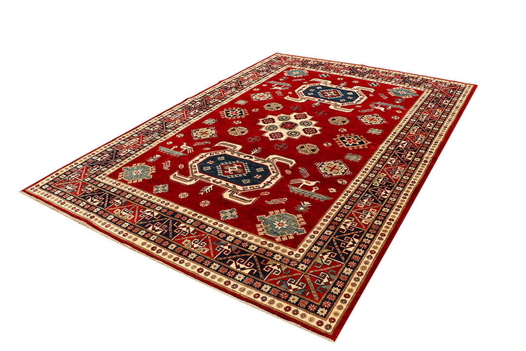Firebrick Kazak 6' 8 x 9' 7 - No. 68258 - ALRUG Rug Store