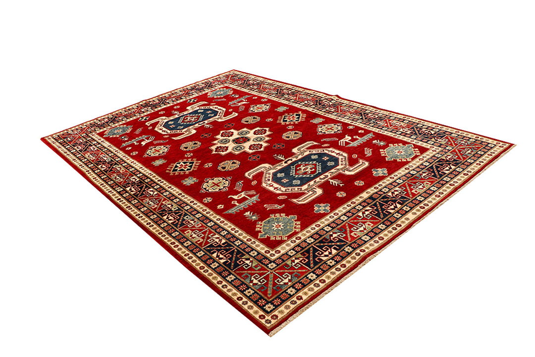 Firebrick Kazak 6' 8 x 9' 7 - No. 68258 - ALRUG Rug Store