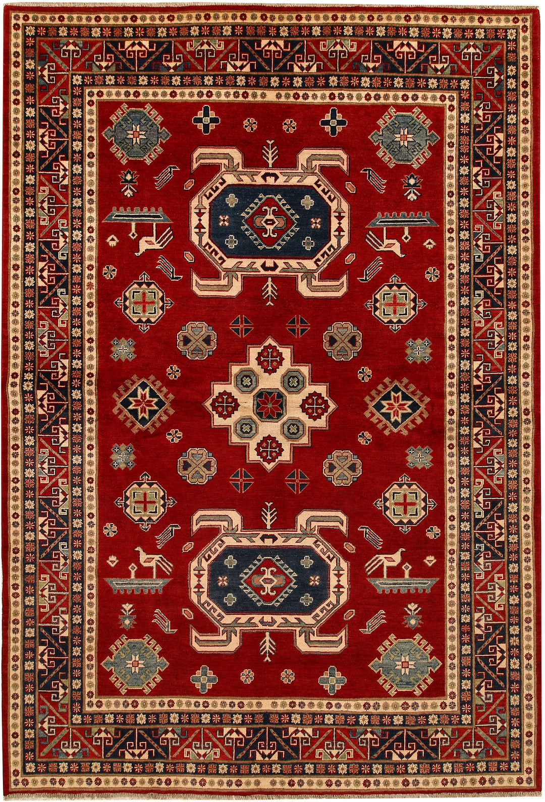 Firebrick Kazak 6' 8 x 9' 7 - No. 68258 - ALRUG Rug Store