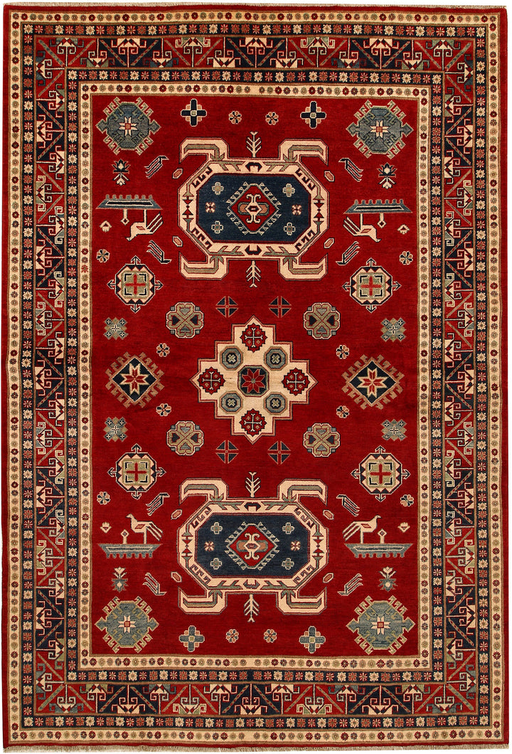 Firebrick Kazak 6' 8 x 9' 7 - No. 68258 - ALRUG Rug Store