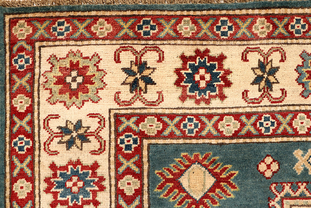 Cadet Blue Kazak 5' 6 x 8' - No. 68263 - ALRUG Rug Store