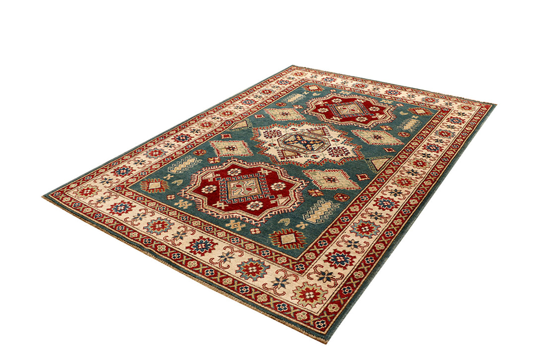 Cadet Blue Kazak 5' 6 x 8' - No. 68263 - ALRUG Rug Store