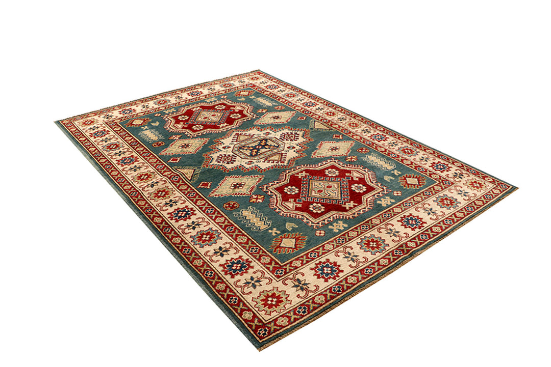 Cadet Blue Kazak 5' 6 x 8' - No. 68263 - ALRUG Rug Store