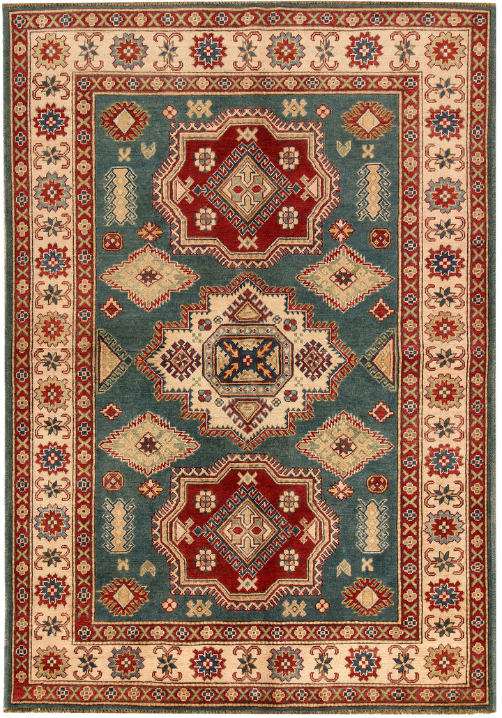 Cadet Blue Kazak 5' 6 x 8' - No. 68263 - ALRUG Rug Store