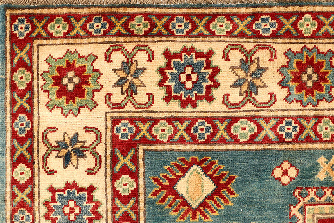 Cadet Blue Kazak 5' 9 x 8' - No. 68266 - ALRUG Rug Store