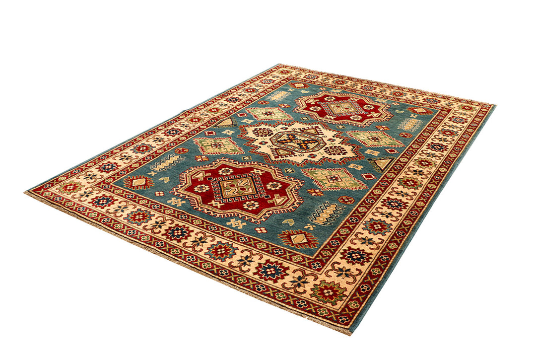 Cadet Blue Kazak 5' 9 x 8' - No. 68266 - ALRUG Rug Store