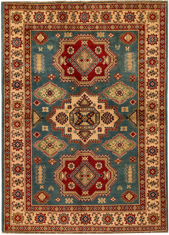 Cadet Blue Kazak 5' 9 x 8' - No. 68266 - ALRUG Rug Store