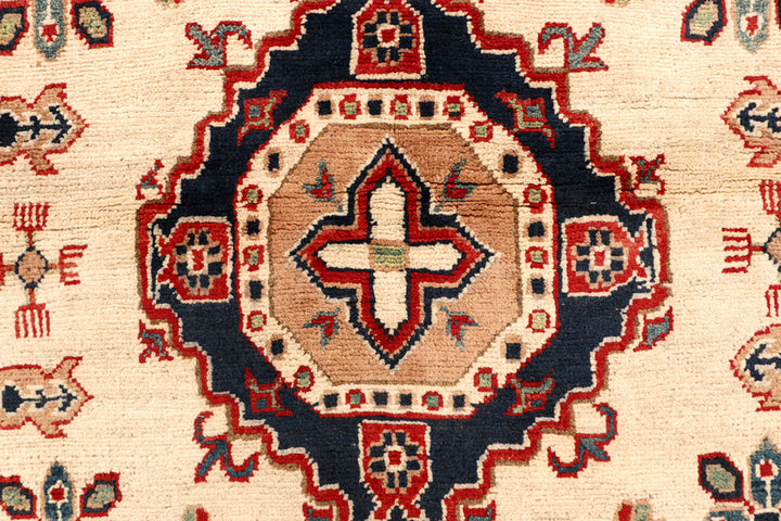 Blanched Almond Kazak 5' 1 x 7' - No. 68274 - ALRUG Rug Store