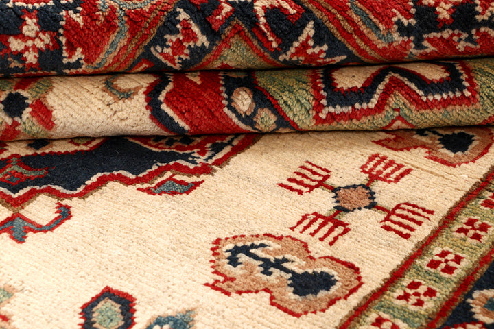 Blanched Almond Kazak 5' 1 x 7' - No. 68274 - ALRUG Rug Store