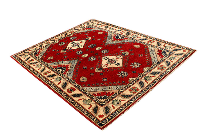 Firebrick Kazak 5' 1 x 6' 5 - No. 68297 - ALRUG Rug Store