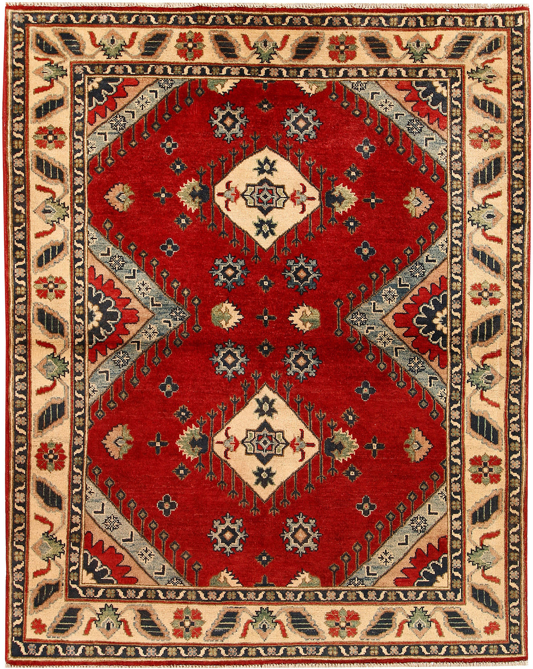 Firebrick Kazak 5' 1 x 6' 5 - No. 68297 - ALRUG Rug Store