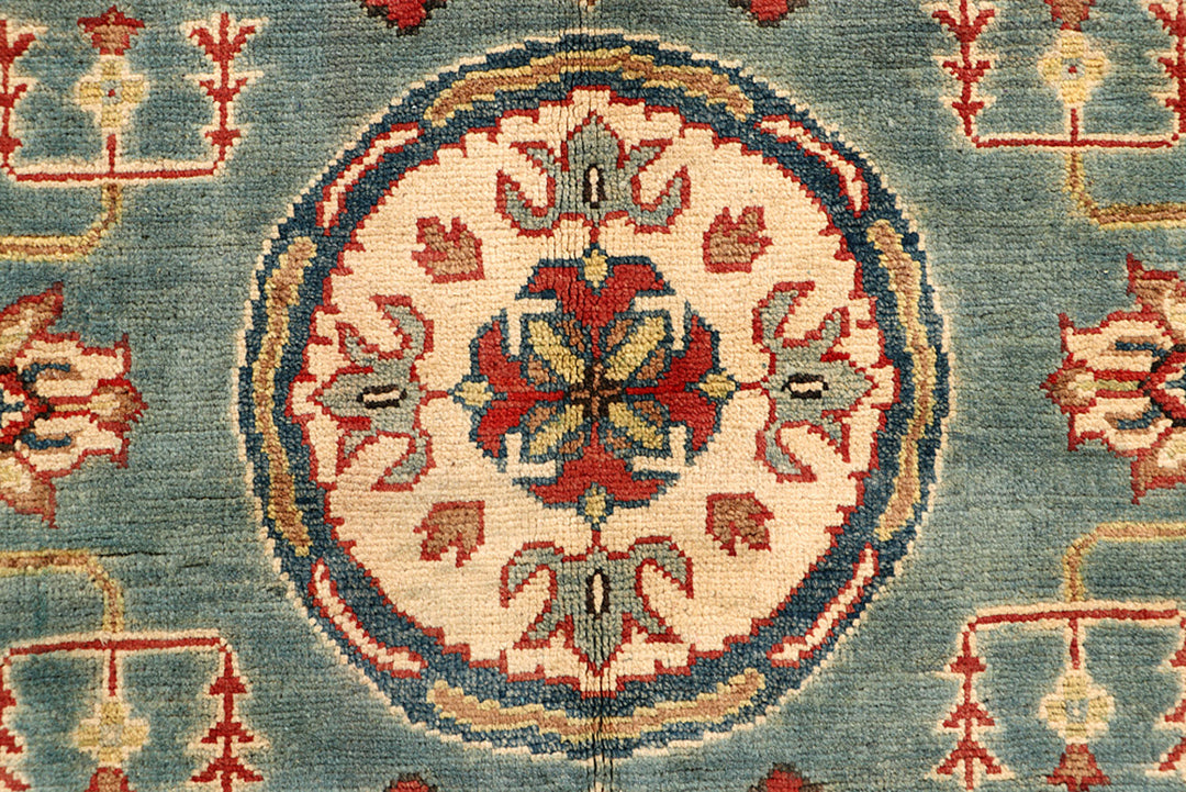Cadet Blue Kazak 3' 10 x 12' 5 - No. 68299 - ALRUG Rug Store